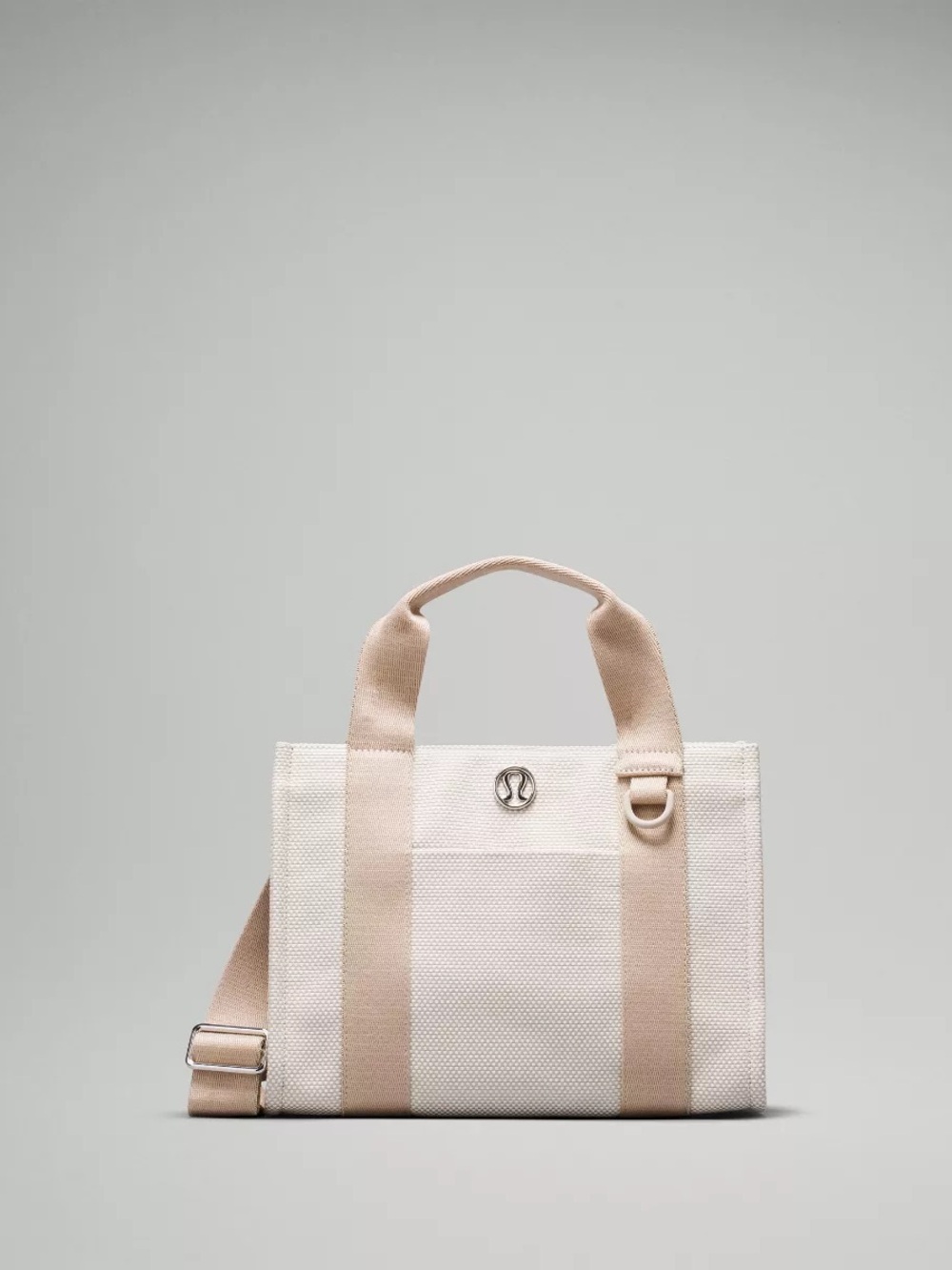 Lululemon Neutral Canvas Tote with Beige Accents